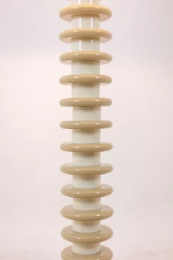 Best Pamono Floor Lamp in White and Beige Lacquered Wood by Ettore Sottsass, 1990s