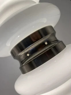 Best Pamono Floor Lamp in White Satined Glass by Carlos Nason for Mazzega, 1970s