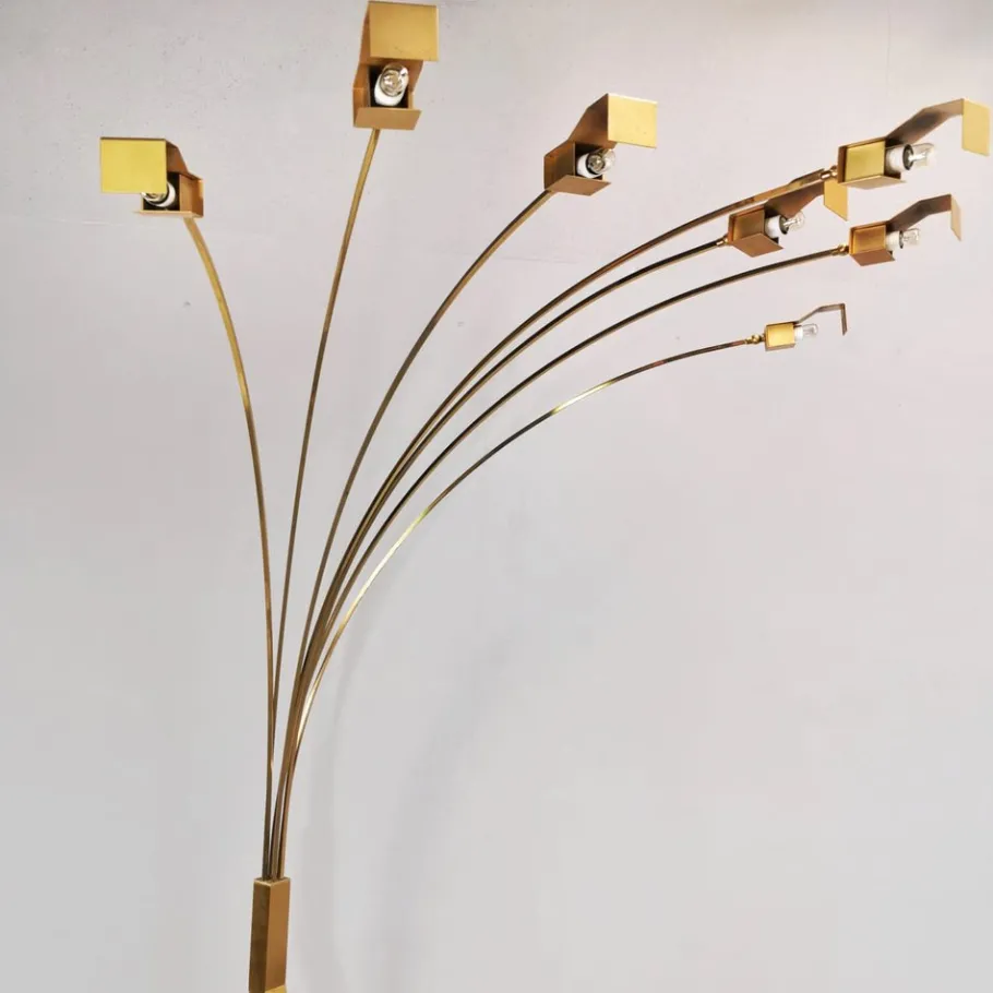 Clearance Pamono Floor Lamp with 7 Lights, 1970s