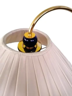 Sale Pamono Floor Lamp with Adjustable Arm and Fabric Lampshade, 1980s