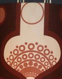 Discount Pamono Floor Lamp with Ceramic Base and Space Age Shade, 1970s