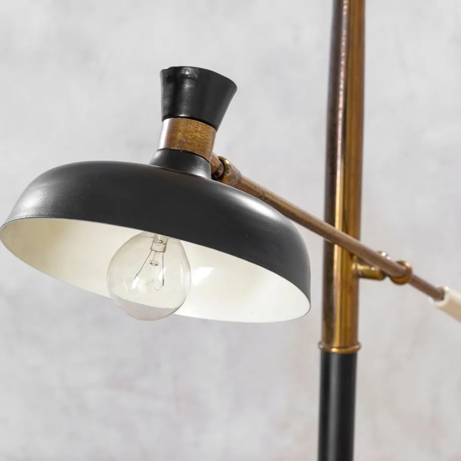 Hot Pamono Floor Lamp with Diffusers attributed to Angelo Lelii for Arredoluce, 1960s