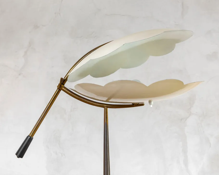 Hot Pamono Floor Lamp with Diffusers attributed to Angelo Lelii for Arredoluce, 1960s