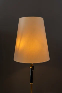 Online Pamono Floor Lamp with Fabric Shade by Rupert Nikoll, Vienna, Austria, 1950s