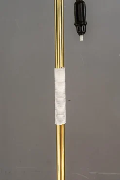 Discount Pamono Floor Lamp with Fabric Shade from Rupert Nikoll, Vienna, 1950s