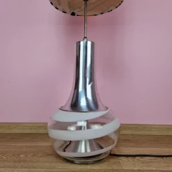 Clearance Pamono Floor Lamp with Illuminated Glass Base from Doria Leuchten, 1960s