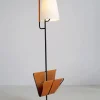 Pamono Floor Lamp with Magazine Rack from Mado Jolain, France, 1956