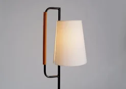 Pamono Floor Lamp with Magazine Rack from Mado Jolain, France, 1956