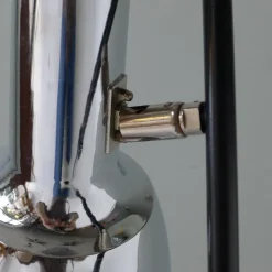 Sale Pamono Floor Lamp with Movable Chrome & Black Cylindrical Shades, 1960s