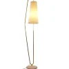 New Pamono Floor Lamp with Off-White Shade, 1950s