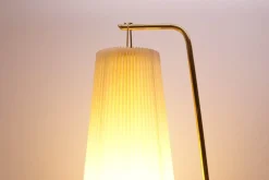 New Pamono Floor Lamp with Off-White Shade, 1950s