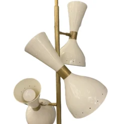 Best Pamono Floor Lamp with Three White Tulips in the style of Stilnovo, 1970s