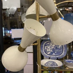 Best Pamono Floor Lamp with Three White Tulips in the style of Stilnovo, 1970s