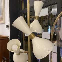 Best Pamono Floor Lamp with Three White Tulips in the style of Stilnovo, 1970s