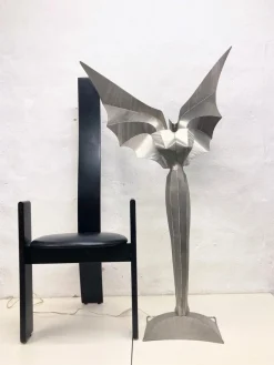 Clearance Pamono Floor Lamps Angel Illuminated Sculpture by Reinhard Stubenrauch, 1980s, Set of 2
