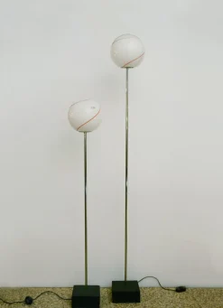 New Pamono Floor Lamps from Leucos, 1970s, Set of 2