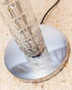 Pamono Floor or Table Lamp with Illuminated Glass Body by Richard Essig, 1960s