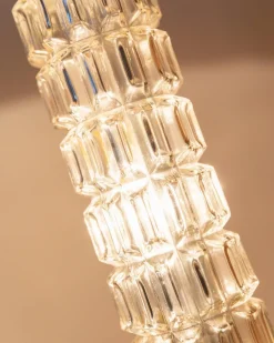 Pamono Floor or Table Lamp with Illuminated Glass Body by Richard Essig, 1960s