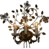 Best Pamono Florentine Flower-Shaped Wall Lamp attributed to Banci Firenze, Italy, 1970s