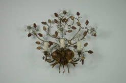 Best Pamono Florentine Flower-Shaped Wall Lamp attributed to Banci Firenze, Italy, 1970s