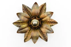 Best Pamono Florentine Gilded Wall or Ceiling Lamp by W. Müller, München, Gerrmany, 1960s