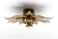 Best Pamono Florentine Gilded Wall or Ceiling Lamp by W. Müller, München, Gerrmany, 1960s