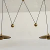 Best Pamono Florian Schulz Double Onos 55 Pendant Lights with Adjustable Counter Weights in Full Brass, 2000s