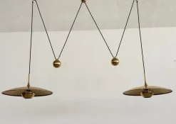 Best Pamono Florian Schulz Double Onos 55 Pendant Lights with Adjustable Counter Weights in Full Brass, 2000s