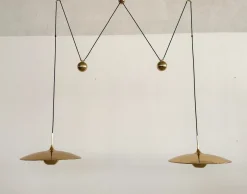 Best Pamono Florian Schulz Double Onos 55 Pendant Lights with Adjustable Counter Weights in Full Brass, 2000s