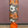 Best Pamono Flower Power Floor Lamp with Orange Illuminated Glass Base, 1970s