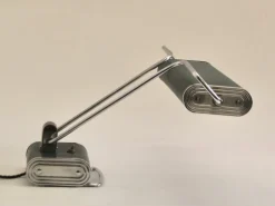 Clearance Pamono French Art Deco Green and Chrome Table Lamp by Eileen Gray for Jumo, 1940s