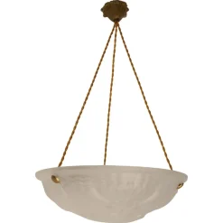 Clearance Pamono French Art Deco Lustre Glass Ceiling Pendant, 1930s