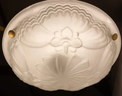 Clearance Pamono French Art Deco Lustre Glass Ceiling Pendant, 1930s