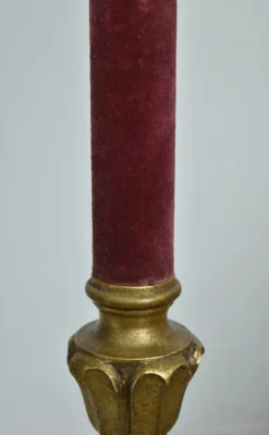 Discount Pamono French Baroque Style Boudoir Standard Floor Lamp in Giltwood with Tassel Fringe, 1930s