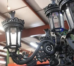 Best Pamono French Cast Iron Street Lamp with Lion