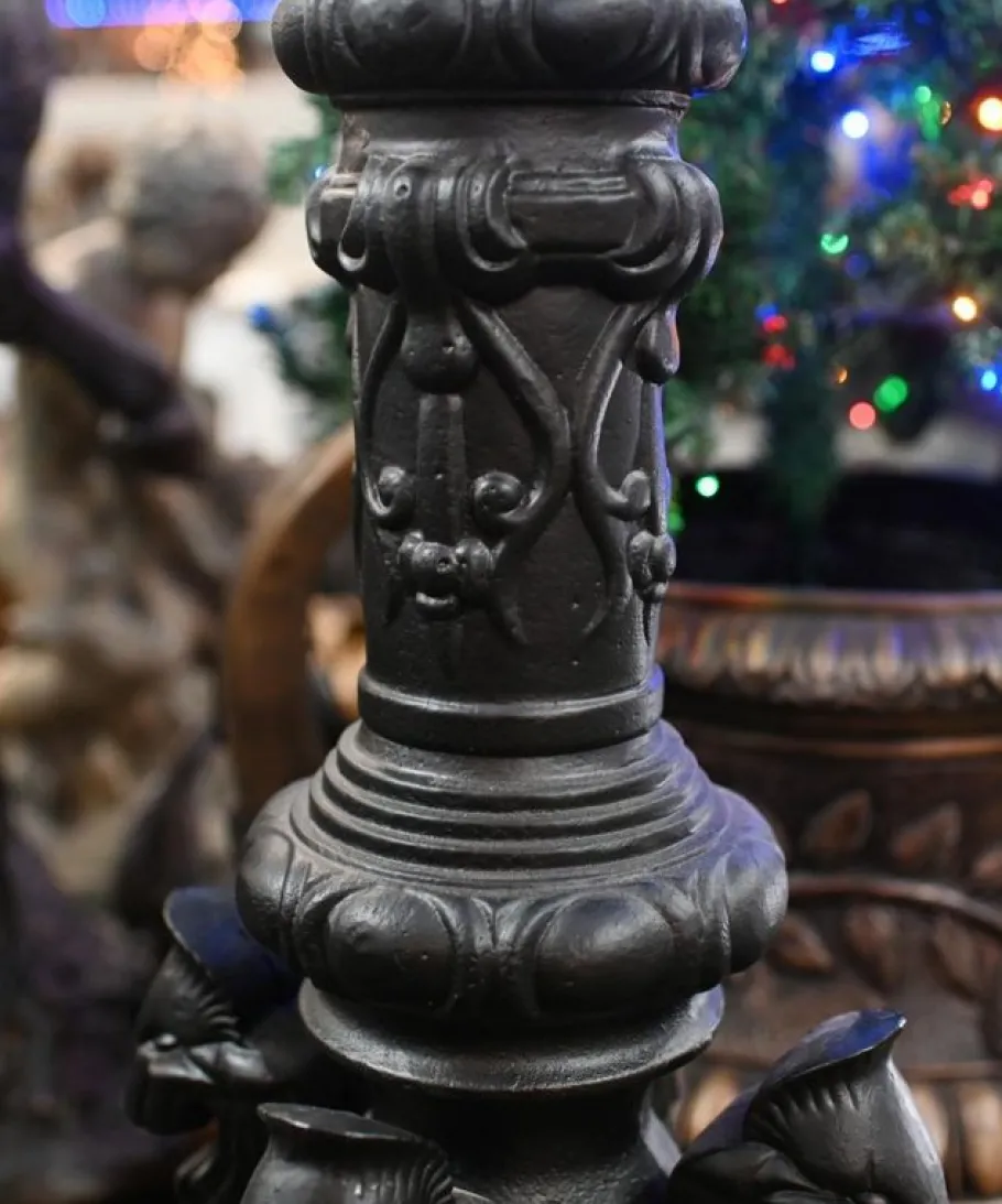 Best Pamono French Cast Iron Street Lamp with Lion
