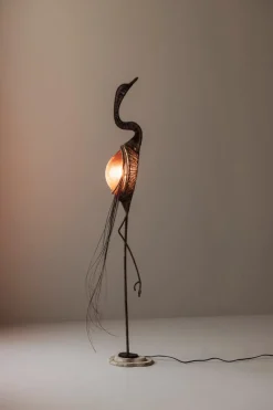 Outlet Pamono French Crane Bird Floor Lamp, 1970s