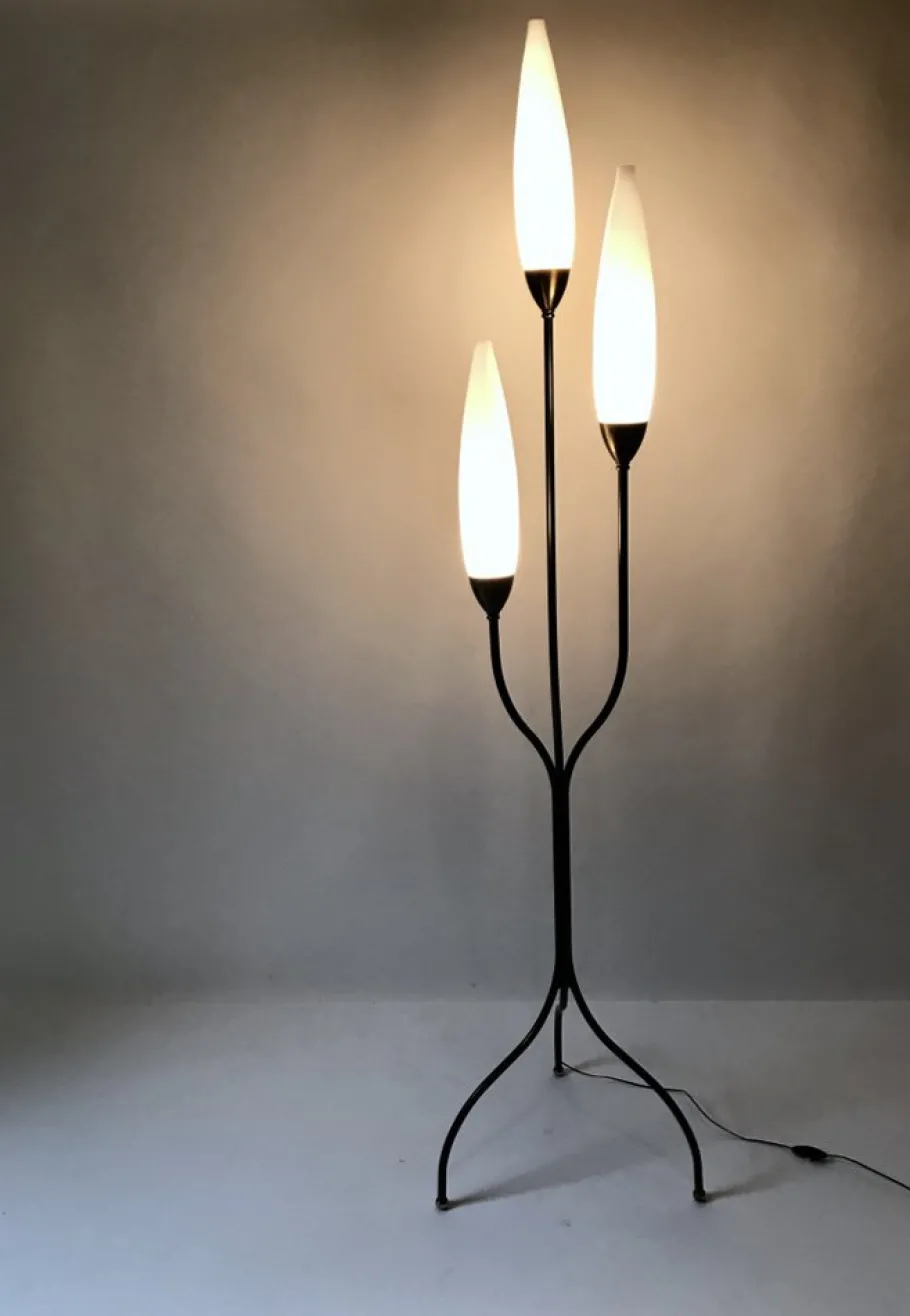 Discount Pamono French Floor Lamp from Maison Lunel, 1950