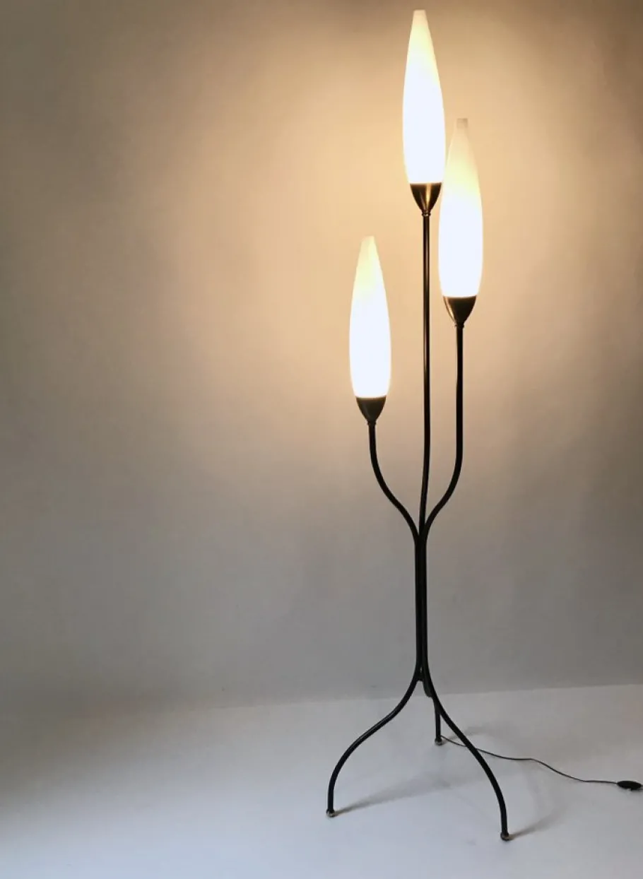 Discount Pamono French Floor Lamp from Maison Lunel, 1950