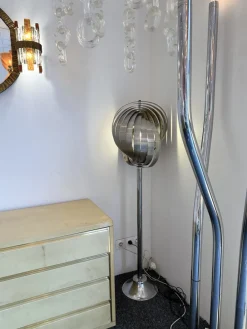 Online Pamono French Floor Lamp in Metal by Henri Mathieu, 1970s