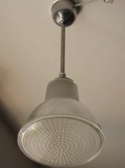 Clearance Pamono French Industrial Pendant Lamp from Holophane, 1940s