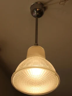 Clearance Pamono French Industrial Pendant Lamp from Holophane, 1940s