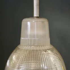 Clearance Pamono French Industrial Pendant Lamp from Holophane, 1940s
