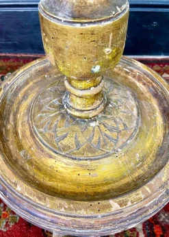 Outlet Pamono French Louis XVI Style Floor Lamp in Fluted and Gilded Wood, 1990s