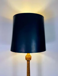 Outlet Pamono French Louis XVI Style Floor Lamp in Fluted and Gilded Wood, 1990s