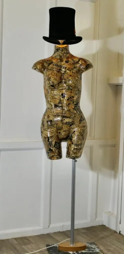 Discount Pamono French Mannequin Decoupage Floor Lamp, 1960s