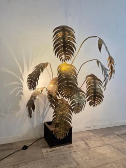 Discount Pamono French Monstera Floor Lamp from Maison Jansen, 1975