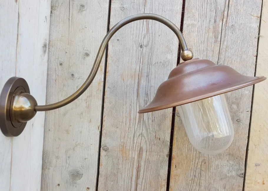 Pamono French Outdoor Copper Barn Light Lamp