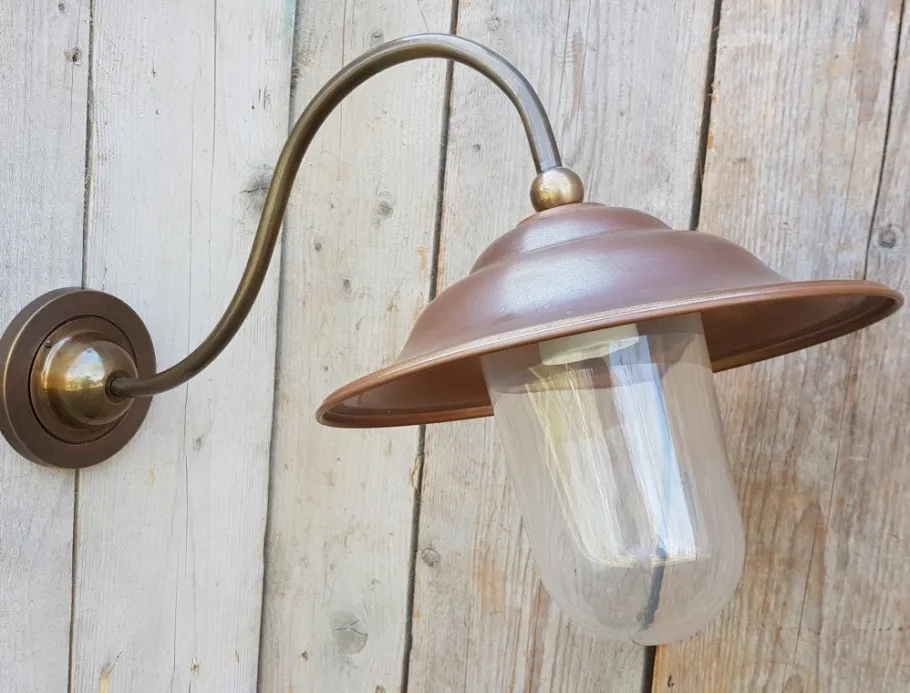 Pamono French Outdoor Copper Barn Light Lamp