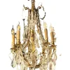 Clearance Pamono French Pampilles Chandelier in Glass